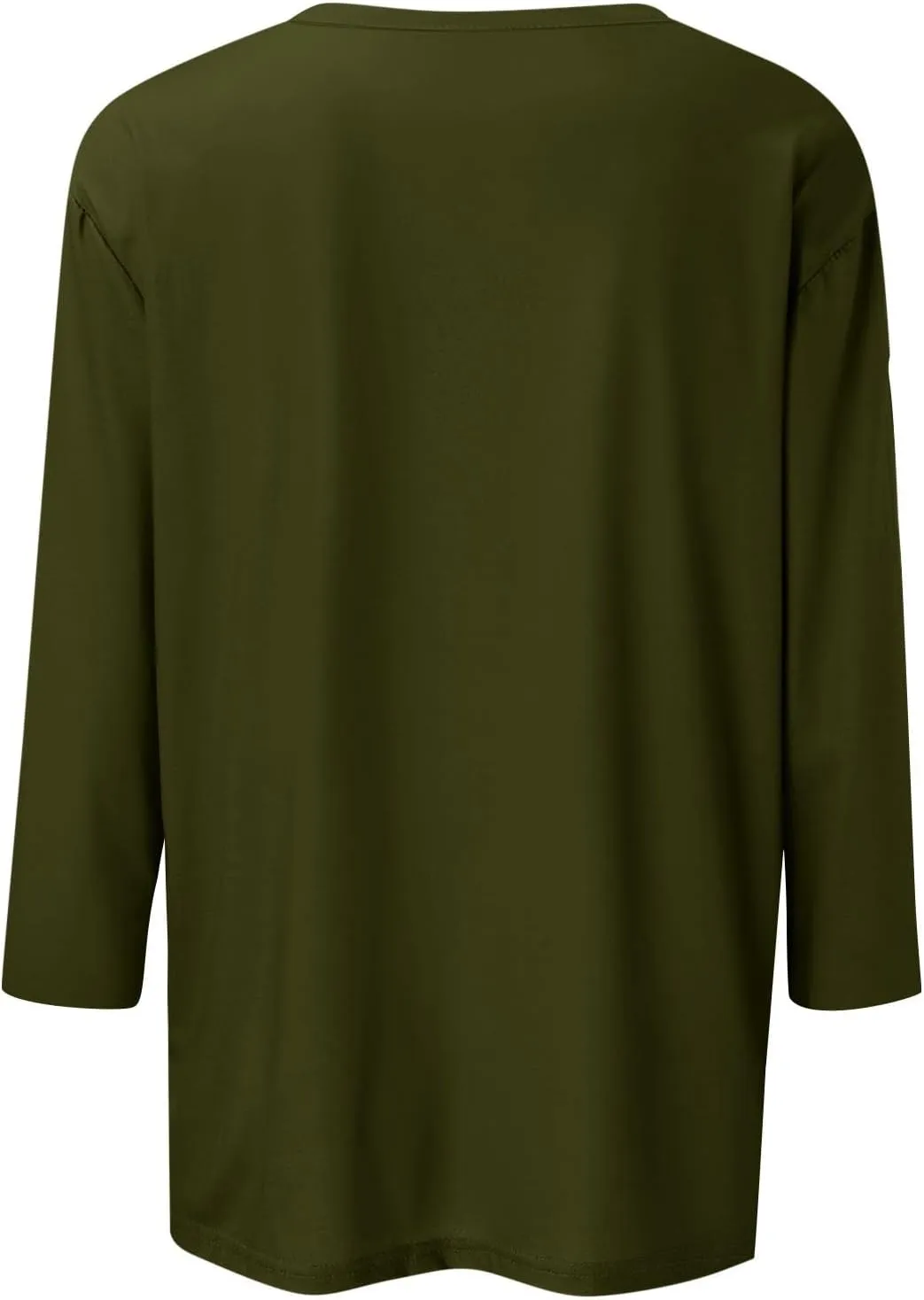 3/4 Length Sleeve Tops Women,Elbow Sleeve Workout Shirts Plain Basic Casual Blouse Square Neck Tunic Top Fall 2024