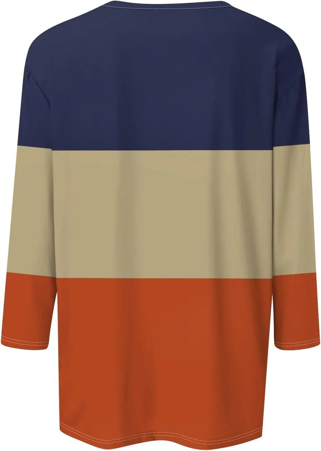 3/4 Length Sleeve Womens Tops,Basic Striped Tshirts Shirts Summer 2024 Gym Blouse Plus Size Athletic Tunic Top