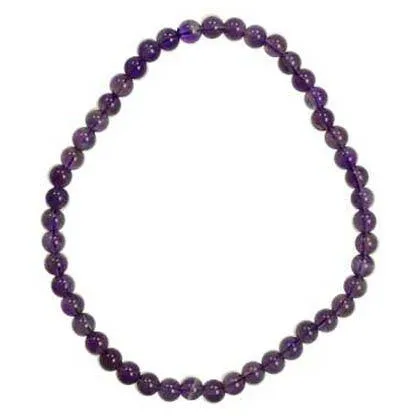 4mm Amethyst stretch bracelet