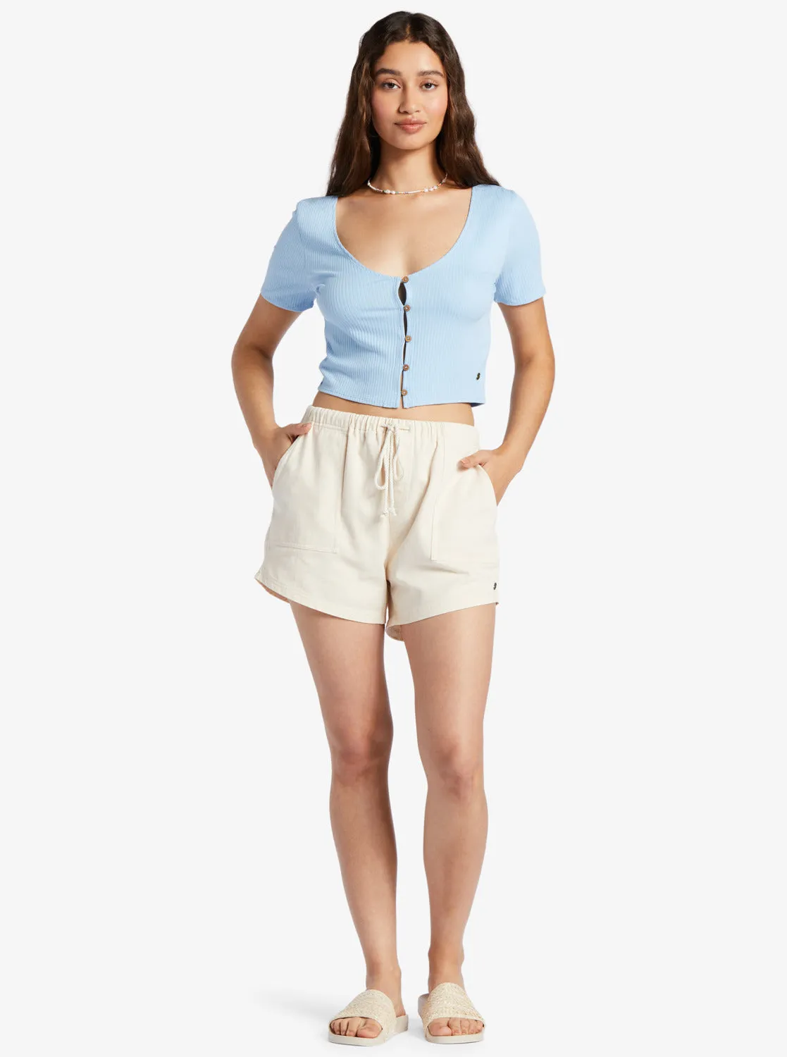 Born With It Crop Top - Clear Sky