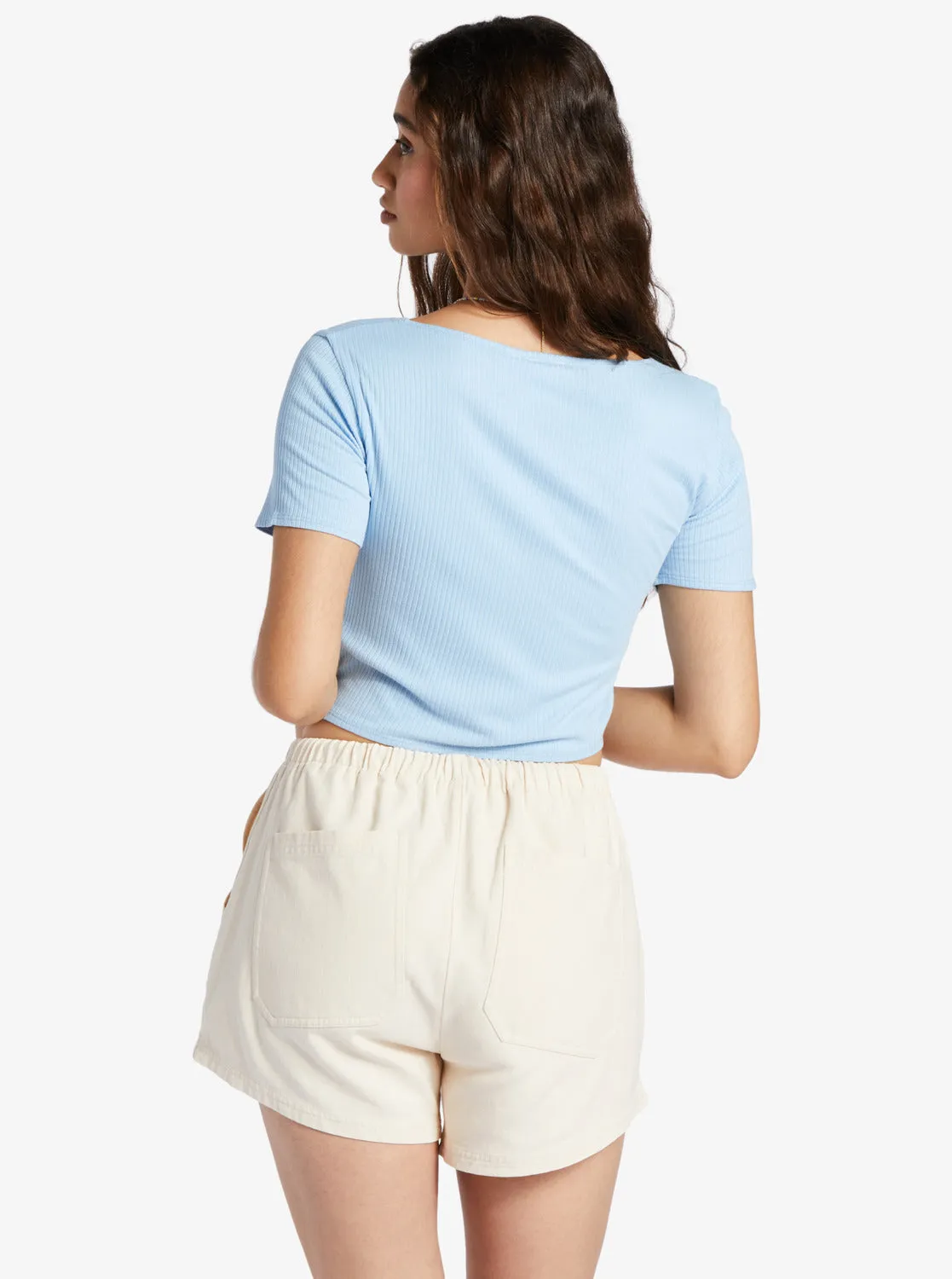 Born With It Crop Top - Clear Sky