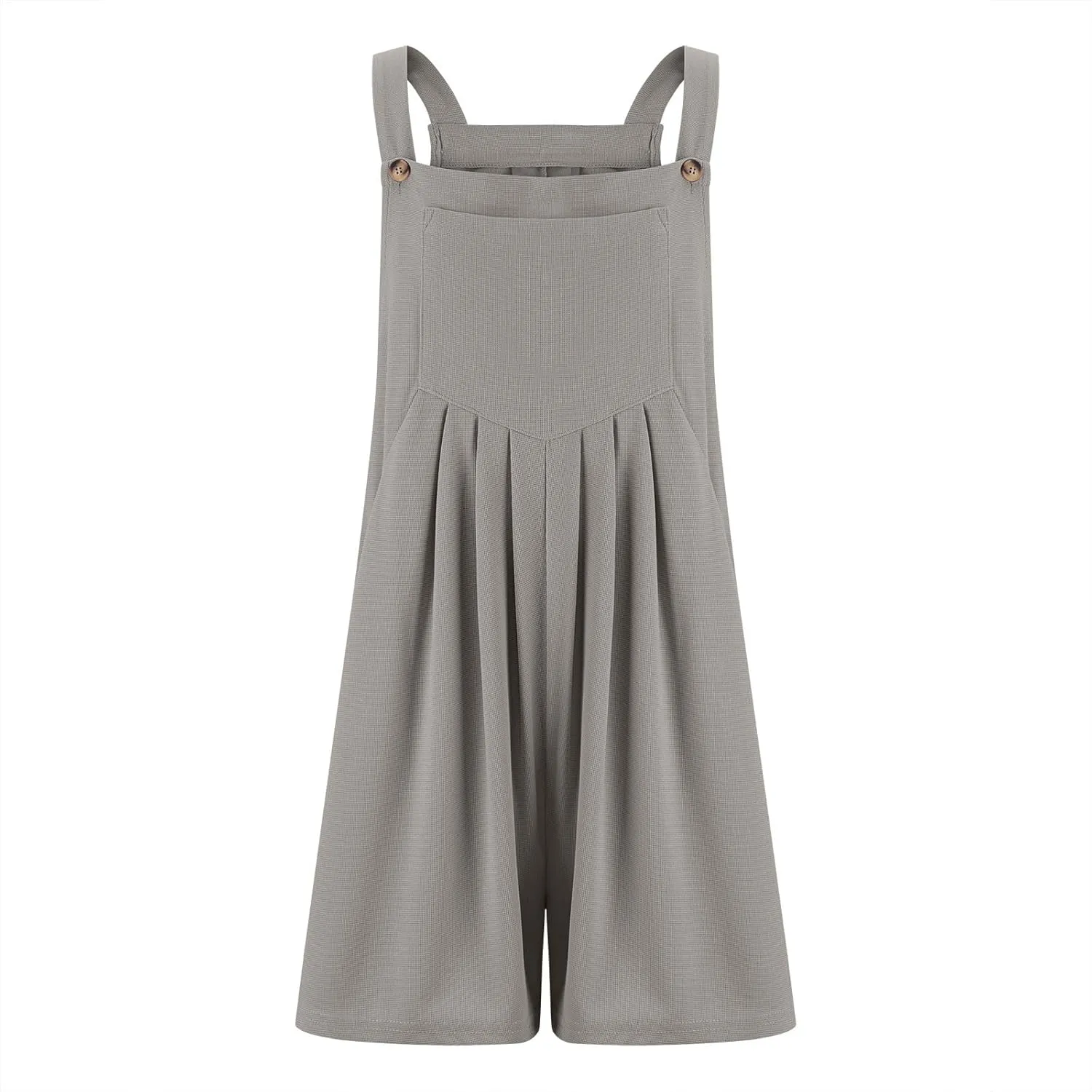 Casual Rompers for Women 2024 Loose Knit Short Overalls Adjustable Strap Jumpsuit with Pockets Summer Beach Outfits