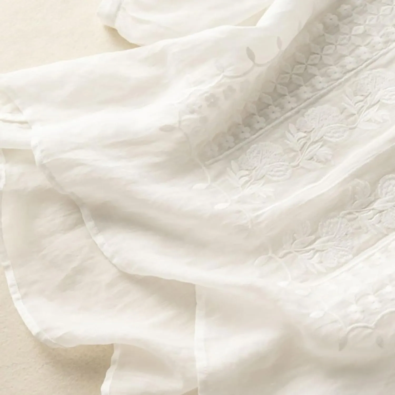 Cotton Linen Shirts for Women 2025 Summer Trendy Retro Embroidered 3/4 Sleeve Tops Dressy Casual Boho Beach Blouses