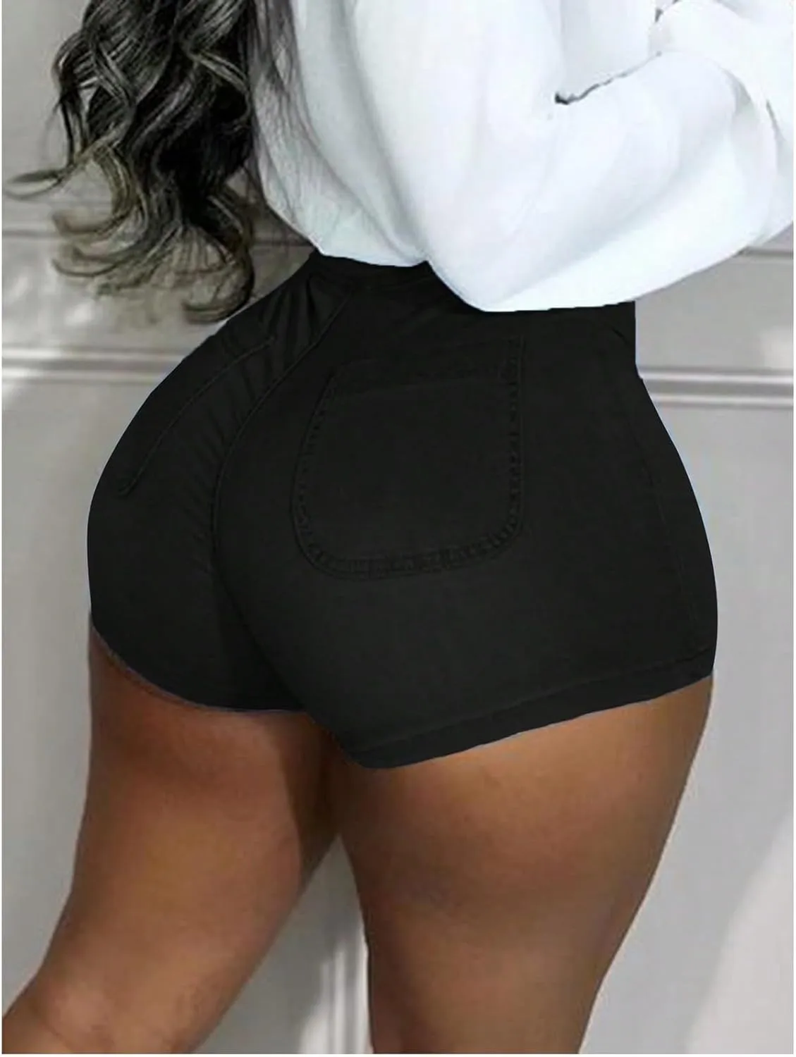 Denim Shorts Women Stretchy High Waisted Jean Shorts Slim Fit Y2k Jorts Cowgirl Butt Lifting Short Jeans with Pockets