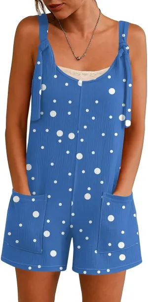Dressy Rompers For Women 2025 Shorts Adjustable Strap Overalls Knee Length Graphic Sleeveless Beach Flowy Jumpsuits