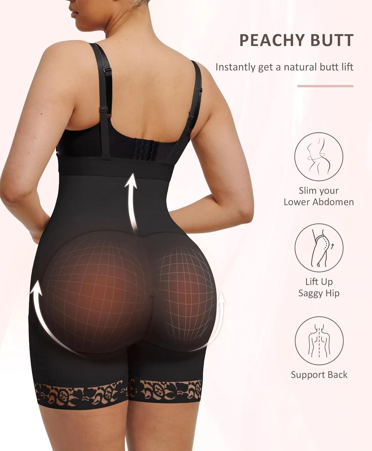 FeelinGirl Fajas Colombianas Shapewear for Women Post Surgery Compression Garment Tummy Control Shaper with Zipper Crotch