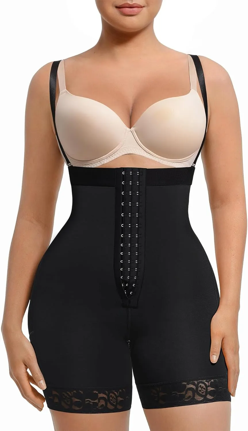 FeelinGirl Fajas Colombianas Shapewear for Women Post Surgery Compression Garment Tummy Control Shaper with Zipper Crotch
