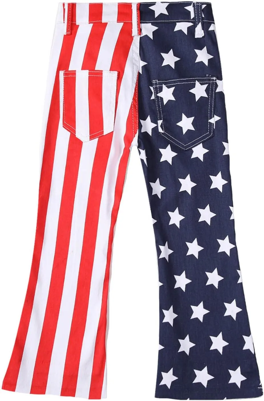 Flare Jeans for Women High Waisted Stretchy American Flag Bell Bottoms Denim Flare Pants 4th of July Patriotic Trouser