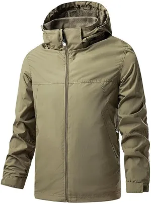 FMCHICO Rain Jacket Men's Lightweight Waterproof Rain Jacket Raincoat with Hood for Golf Cycling Windbreaker