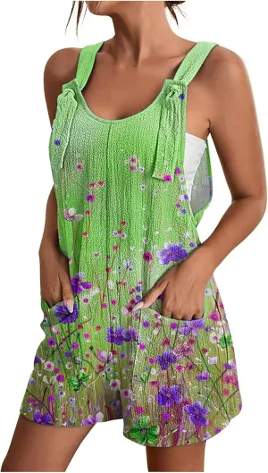 FZYLQY Short Jumpsuits for Women, 2025 Summer Trendy Outfits Vacation Beach Jumpsuits Rompers & Overalls Dressy Casual