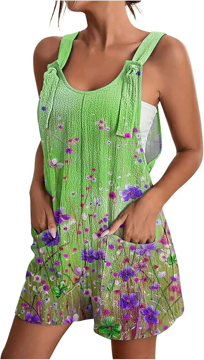 FZYLQY Short Jumpsuits for Women, 2025 Summer Trendy Outfits Vacation Beach Jumpsuits Rompers & Overalls Dressy Casual