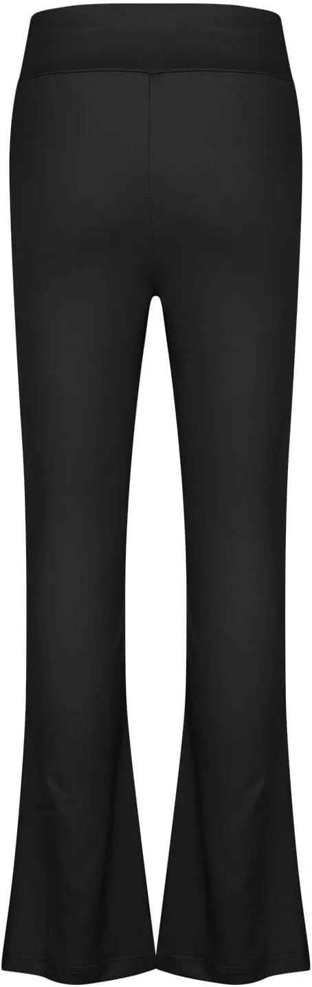 Girls Flare Leggings Cross High Waisted Yoga Pants Bootcut Leggings Kids Stretch Dance Bell Bottoms with Pockets Soft