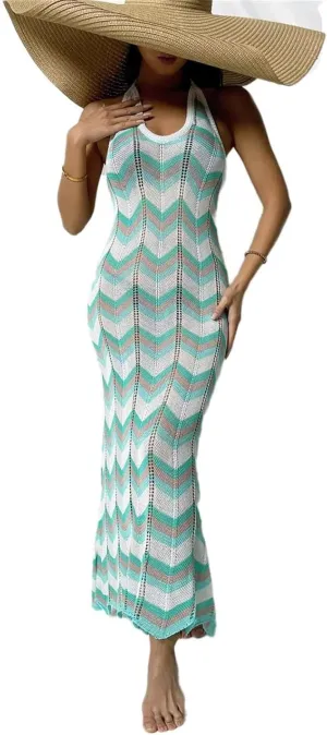 GUOYUXIAO Women's Knitted Dress Summer Beachwear Skirt