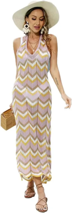 GUOYUXIAO Women's Knitted Dress Summer Beachwear Skirt