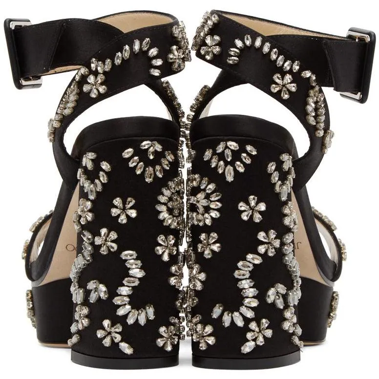 Jimmy Choo Black Jax Platform Sandals