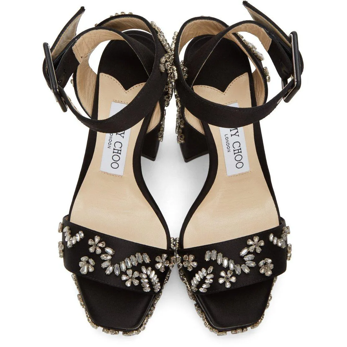 Jimmy Choo Black Jax Platform Sandals
