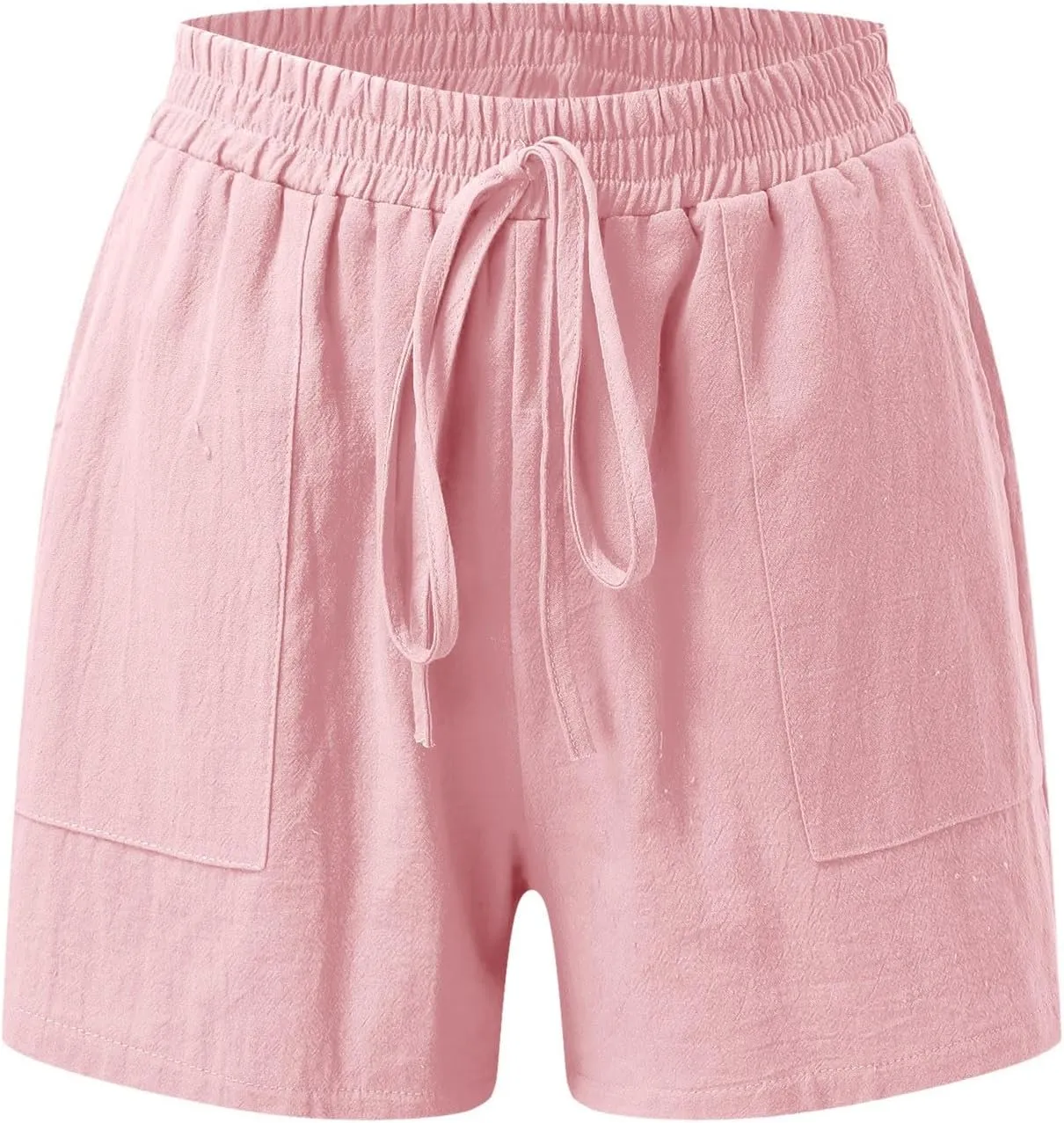 JiXiang Spring 2 Piece Outfits for Women 2025 Shorts Summer Linen Oversized Shirts Shorts Lounge Beach Vacation Tracksuits