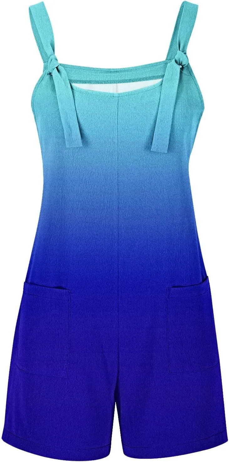 Jumpsuits for Women Dressy Summer Rompers 2025 Casual Short Overalls Romper Sexy Sleeveless Boho Suspenders Jumpsuit