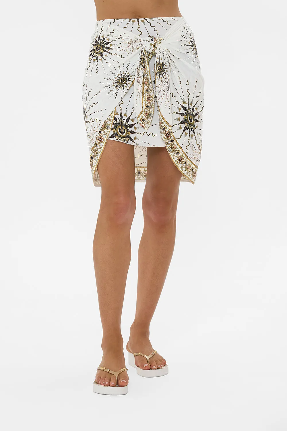 LAYERED SHORT SARONG WITH TIE FRONT GODDESS ENERGY