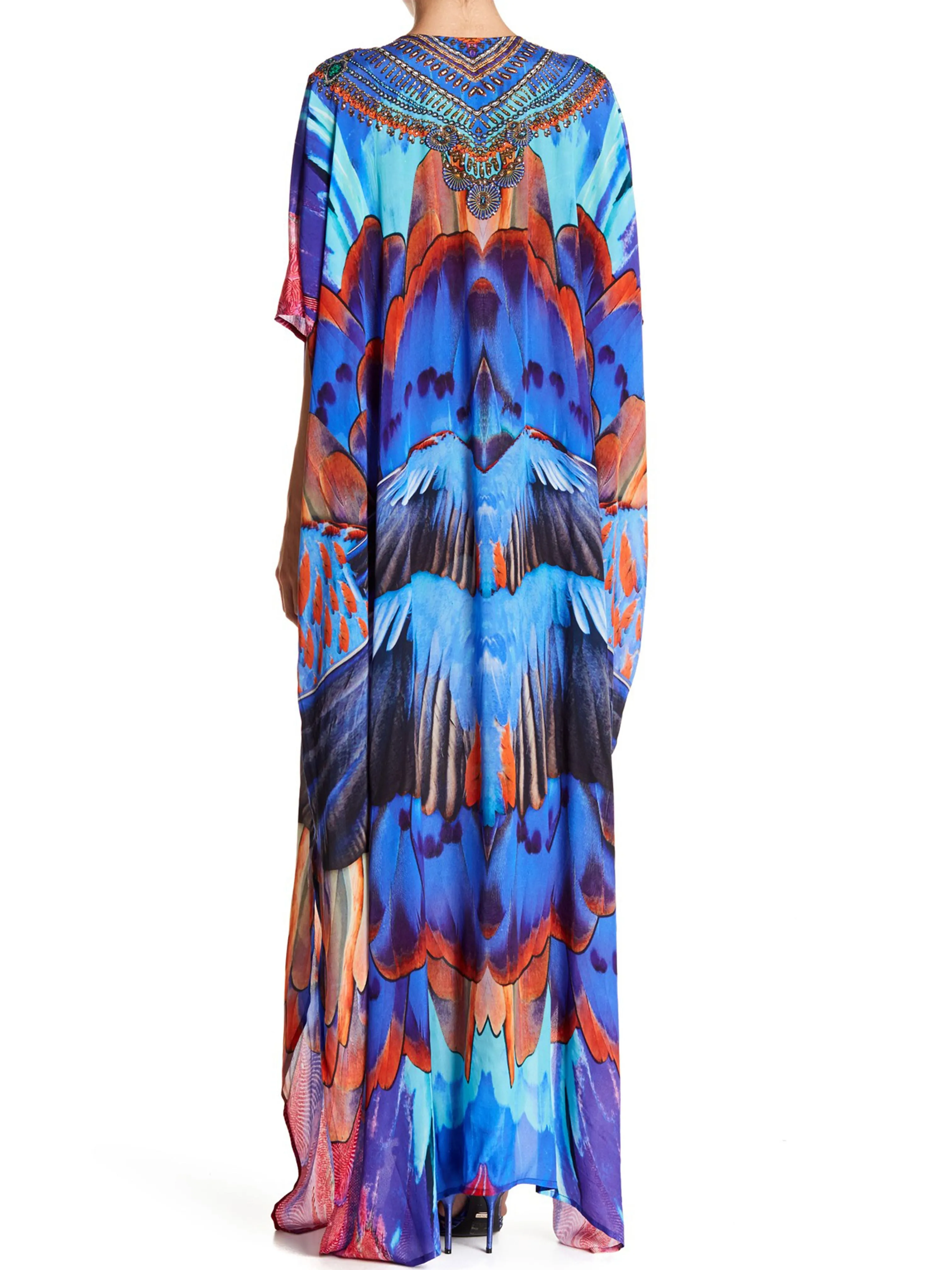 Long Kaftan Dress in Purple