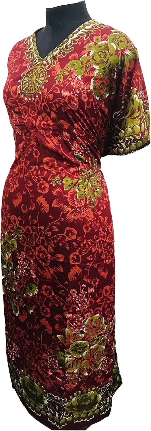Long Kaftan Dresses for Women Caftan Kimono v-Neck Boho Hippie Cover Up Beachwear
