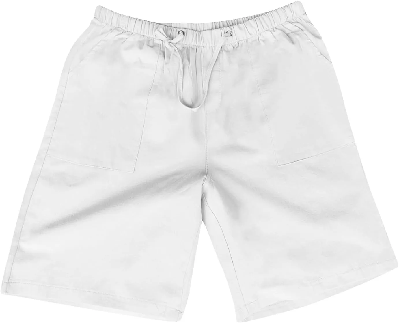 Loose Fit Shorts for Mens Fall Summer Linen Track Gym Beach Hawaiian Tropical Straight Leg Plain Shorts Mens 2025