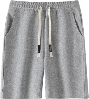 Lounge Athletic for Men Straight Loose Elastic Short Pants with Pocket Summer Drawstring Soft Comfortable Casual Pants
