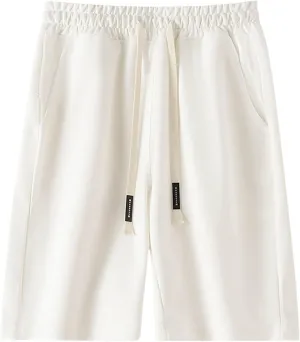 Lounge Athletic for Men Straight Loose Elastic Short Pants with Pocket Summer Drawstring Soft Comfortable Casual Pants