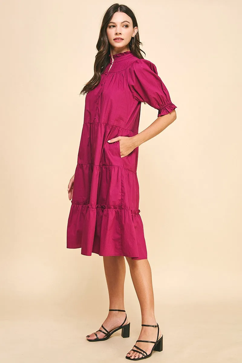 Maya Tiered Midi Dress
