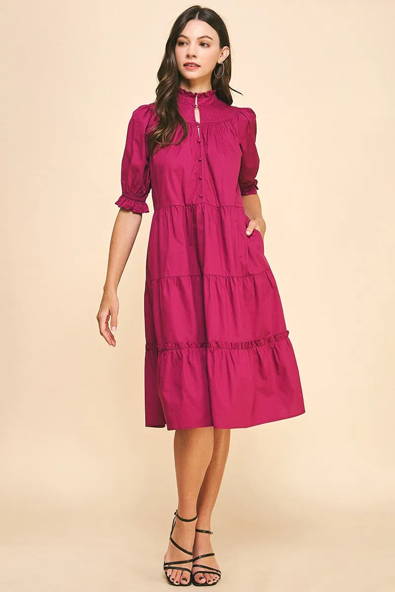 Maya Tiered Midi Dress