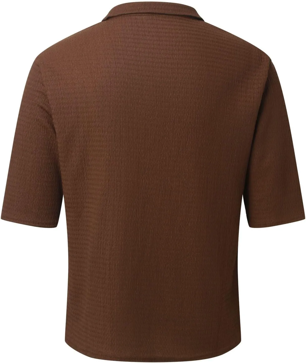 Men's Cotton Linen Set Half Sleeve Henley Shirts Casual Beach Pants Summer Yoga Outfits 2 Pieces