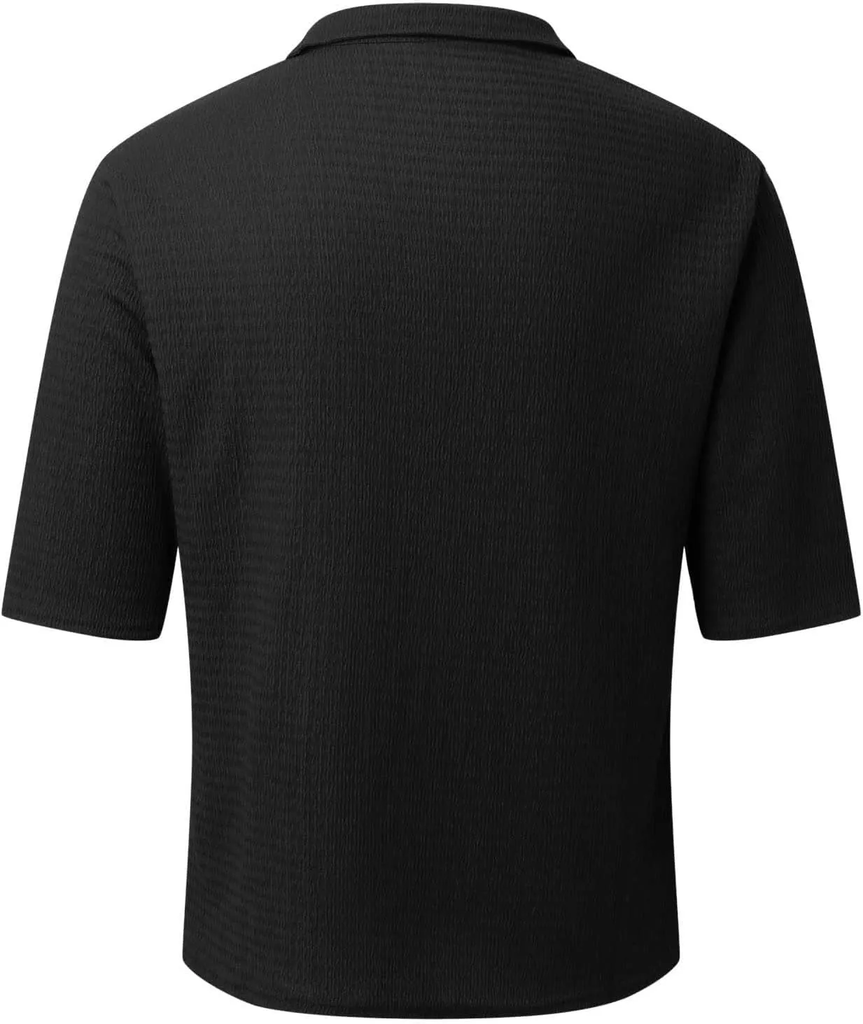 Men's Cotton Linen Set Half Sleeve Henley Shirts Casual Beach Pants Summer Yoga Outfits 2 Pieces