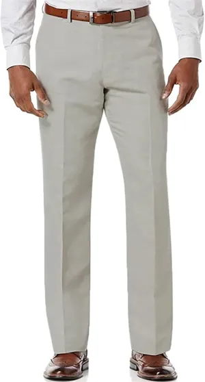 Men's Linen Blend Dress Pants Lightweight Straight Leg Casual Trouser Summer Breathable Comfy Beach Pants
