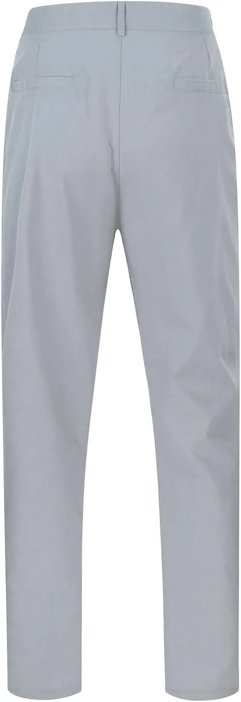 Men's Linen Blend Dress Pants Lightweight Straight Leg Casual Trouser Summer Breathable Comfy Beach Pants