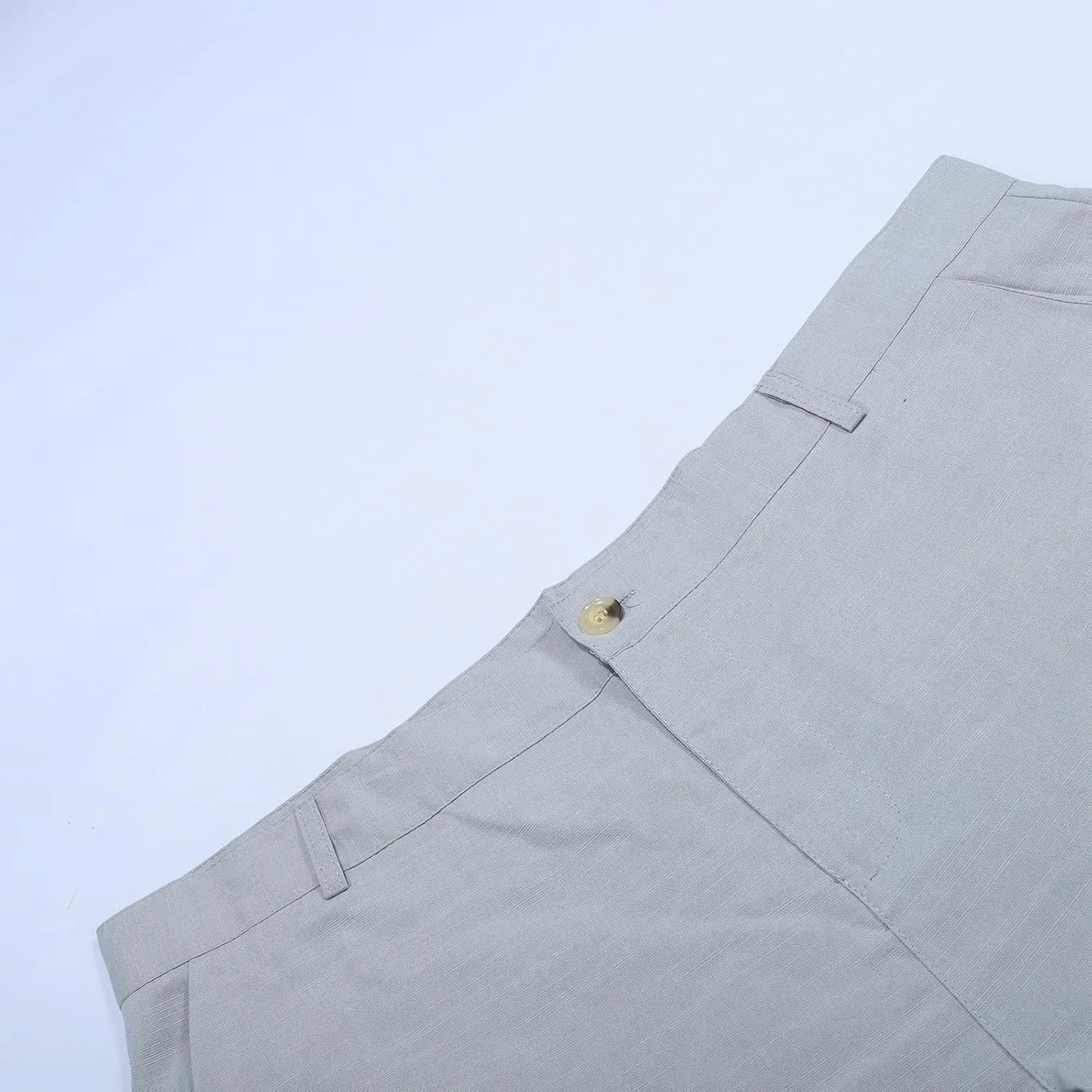 Men's Linen Blend Dress Pants Lightweight Straight Leg Casual Trouser Summer Breathable Comfy Beach Pants