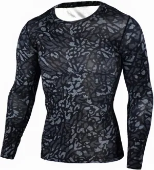 Mens Military Shirt Long Sleeve Camo Army Tactical Tops Fall Winter Tee Long Underwear Top Outdoor Hiking Shirts