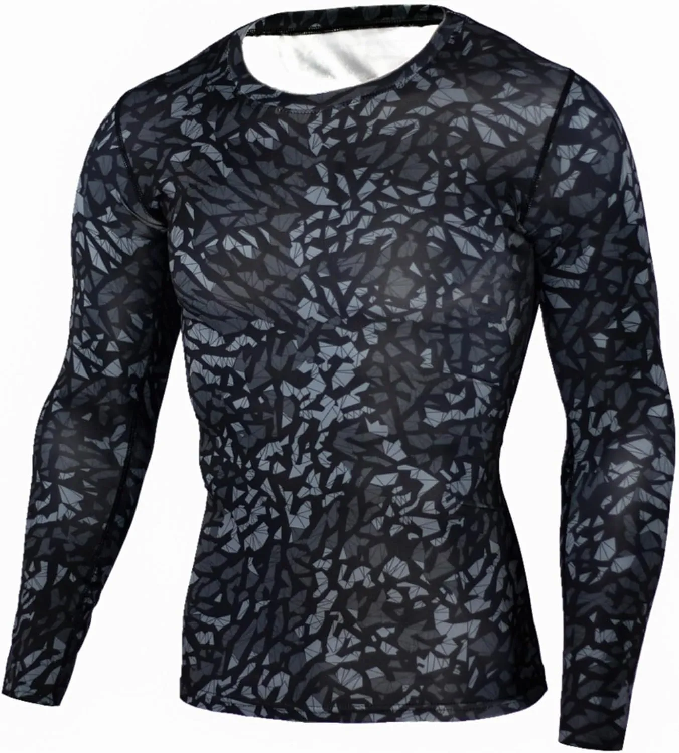 Mens Military Shirt Long Sleeve Camo Army Tactical Tops Fall Winter Tee Long Underwear Top Outdoor Hiking Shirts