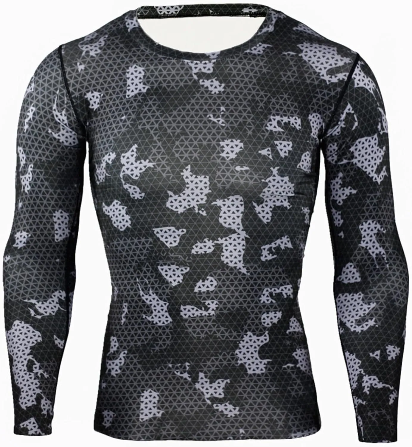 Mens Military Shirt Long Sleeve Camo Army Tactical Tops Fall Winter Tee Long Underwear Top Outdoor Hiking Shirts