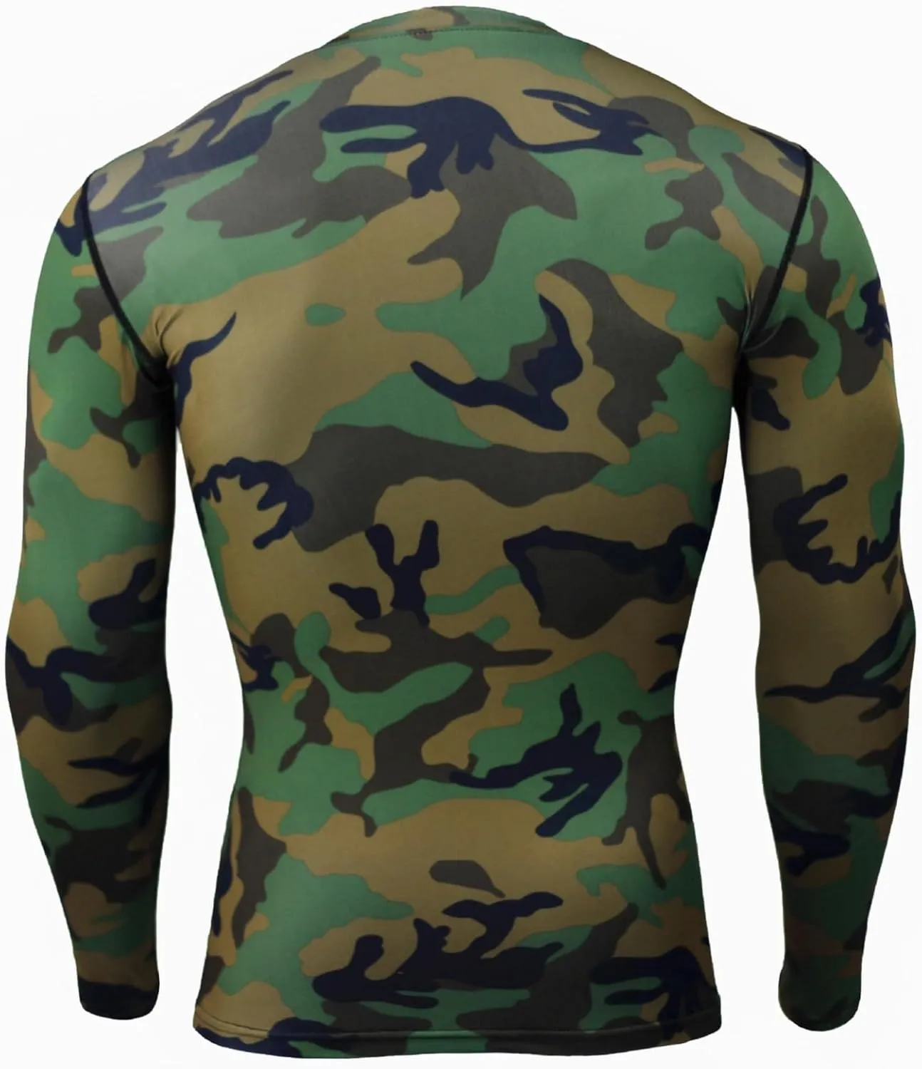 Mens Military Shirt Long Sleeve Camo Army Tactical Tops Fall Winter Tee Long Underwear Top Outdoor Hiking Shirts