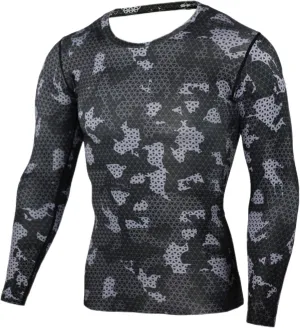 Mens Military Shirt Long Sleeve Camo Army Tactical Tops Fall Winter Tee Long Underwear Top Outdoor Hiking Shirts