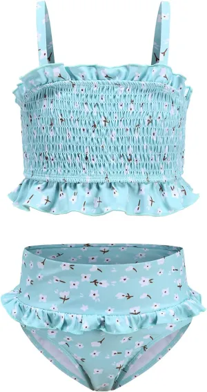 Moon Tree Girls Two Piece Bikini Swimsuits Bathing Suit Athletic Swim Suit