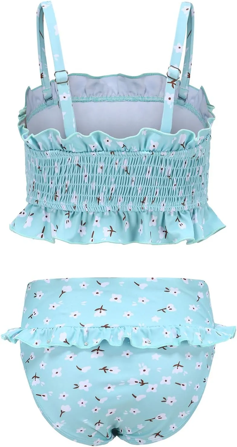 Moon Tree Girls Two Piece Bikini Swimsuits Bathing Suit Athletic Swim Suit