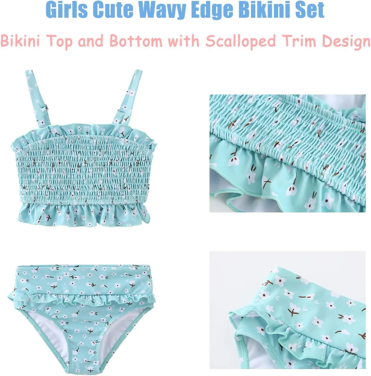 Moon Tree Girls Two Piece Bikini Swimsuits Bathing Suit Athletic Swim Suit