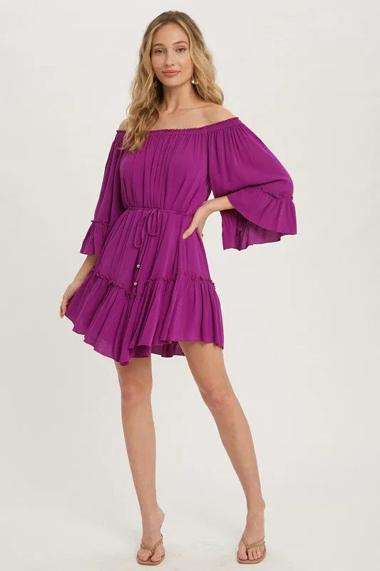 Orchid Flounce Dress