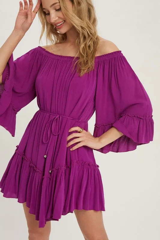 Orchid Flounce Dress
