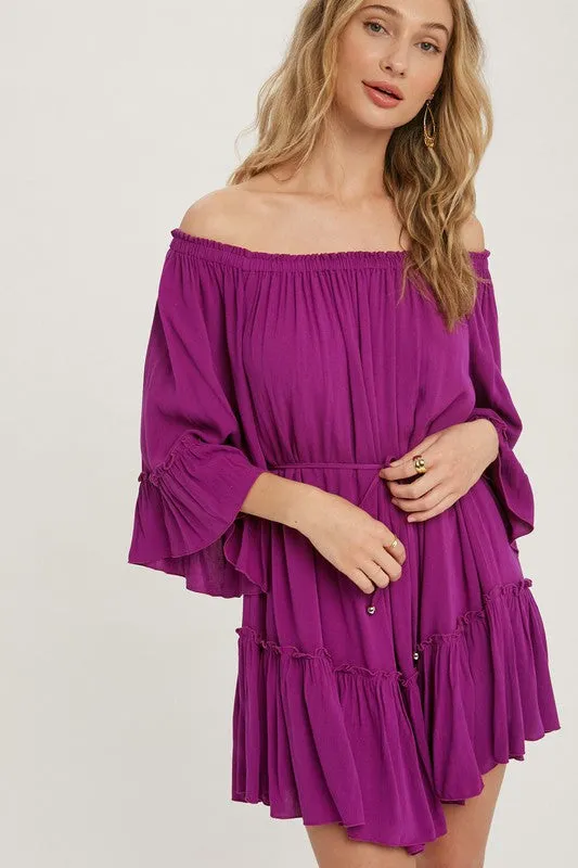 Orchid Flounce Dress