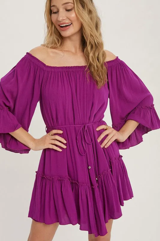Orchid Flounce Dress