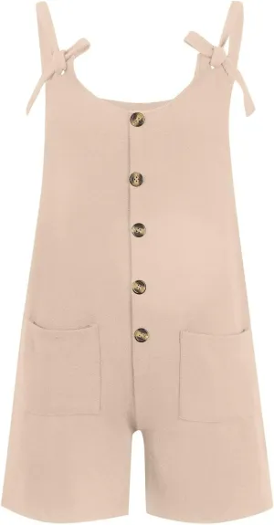 Overall Shorts for Women 2025 Casual Summer Wide Leg One Piece Jumpsuits Adjustable Strap Linen Rompers with Pockets