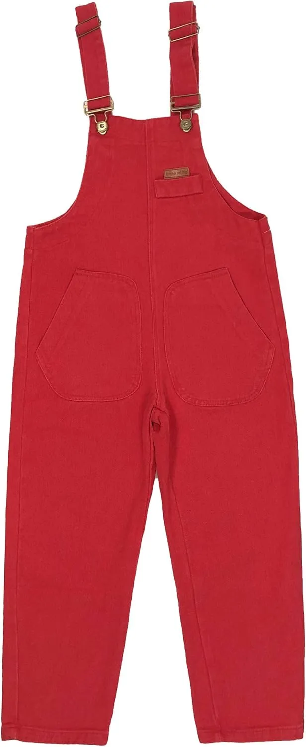 Peacolate 5-14Years Girls Pink Embroidered Denim Overalls Denim Jumpsuits & Rompers Big Girls Pants