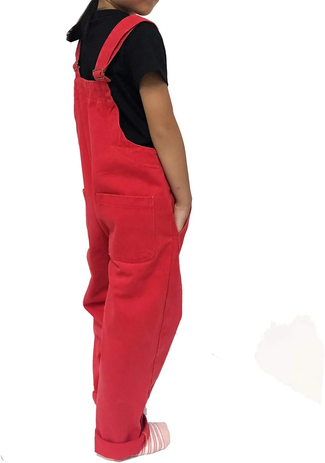 Peacolate 5-14Years Girls Pink Embroidered Denim Overalls Denim Jumpsuits & Rompers Big Girls Pants